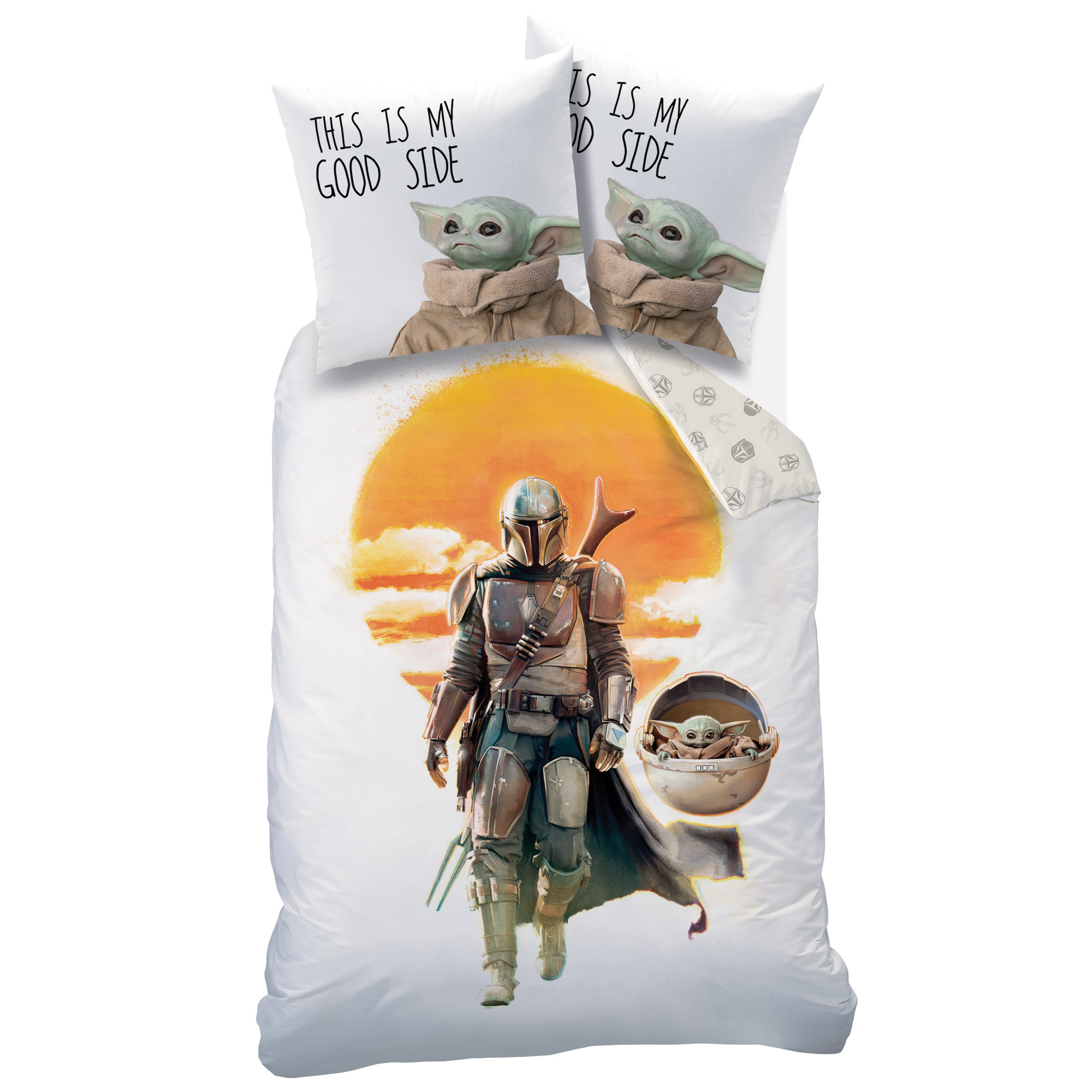 Star wars Dekbedovertrek Din Djarin - 140 x 200 + 63 x 63 cm - Katoen