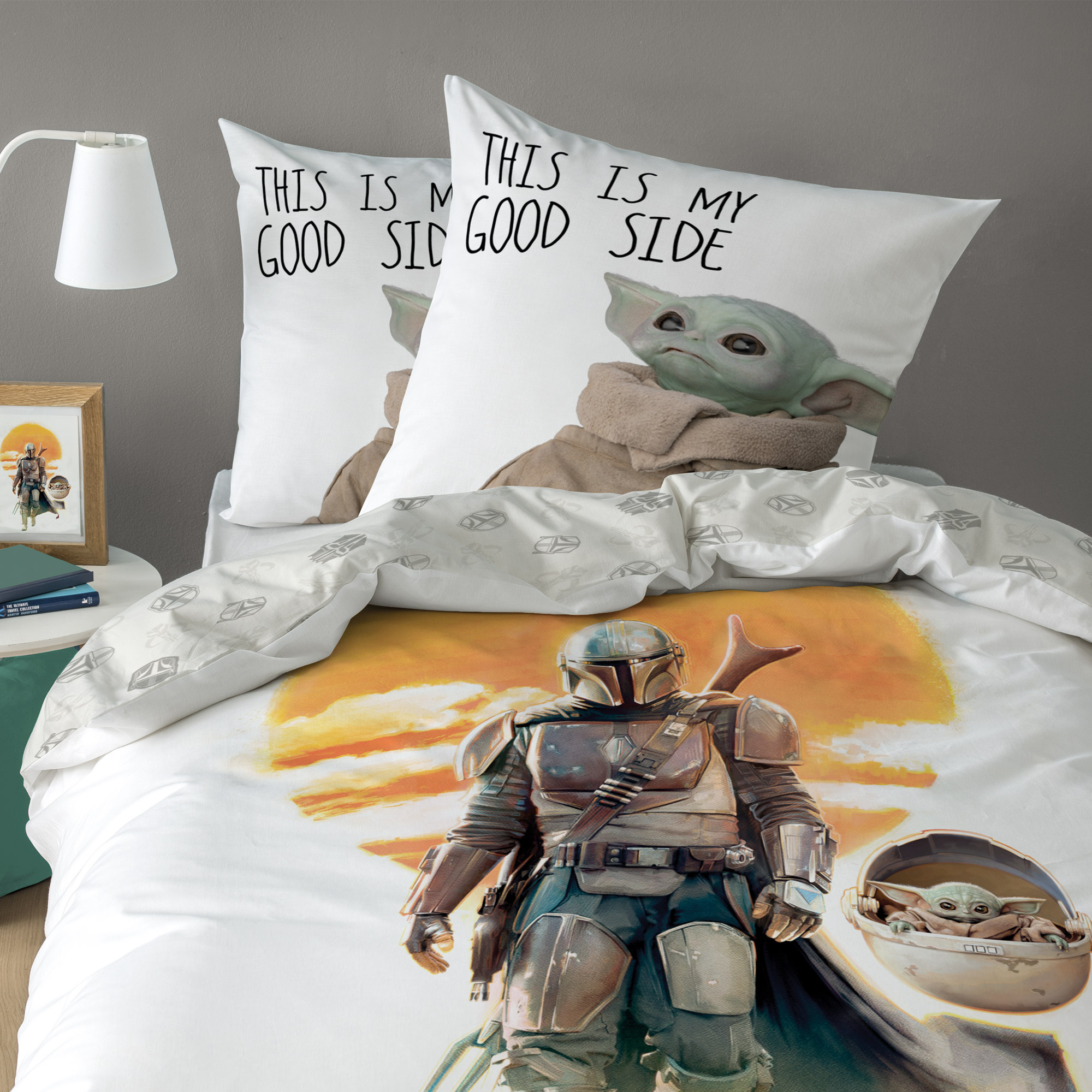 Star wars Dekbedovertrek Din Djarin - 140 x 200 + 63 x 63 cm - Katoen
