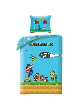 Super Mario Dekbedovertrek Wahoo! 140 x 200 cm + 70 x 90 cm Polyester