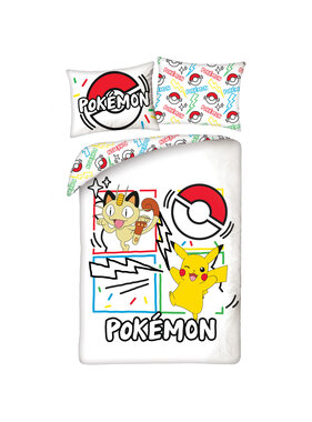 Pokemon Dekbedovertrek Meowth 140 x 200 cm + 70 x 90 cm Polyester