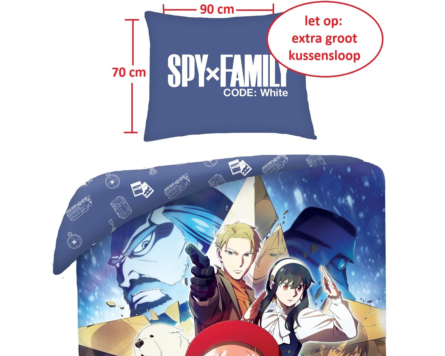 Spy X Family Duvet cover, Anya - Single - 140 x 200 + 70 x 90 cm - Polyester
