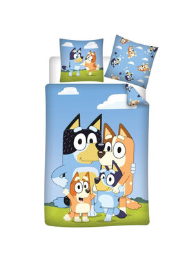 Bluey Duvet cover Fun Family 140 x 200 + 65 x 65 cm Polycotton