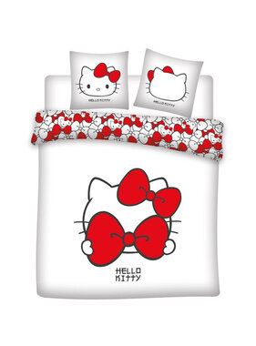 Hello Kitty Dekbedovertrek Red Bow 240 x 220 + 65 x 65 cm Polykatoen