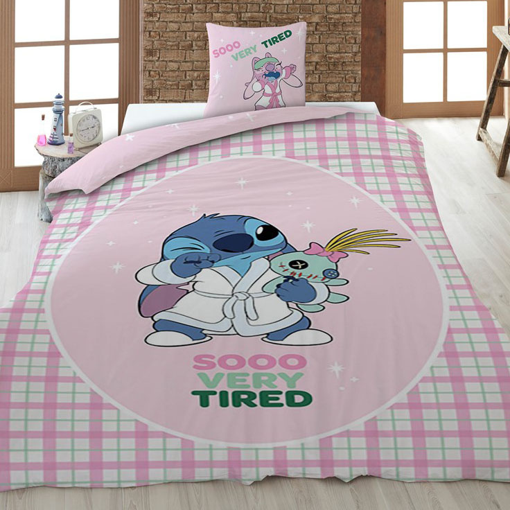Disney Lilo & Stitch Dekbedovertrek Very Tired - 140 x 200 + 65 x 65 cm - Polykatoen
