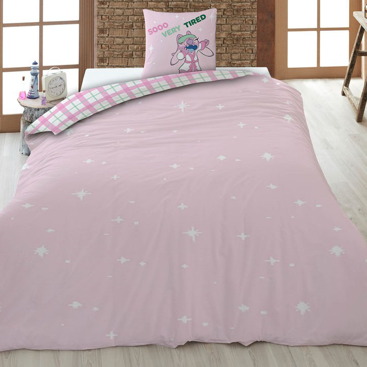 Disney Lilo & Stitch Dekbedovertrek Very Tired - 140 x 200 + 65 x 65 cm - Polykatoen