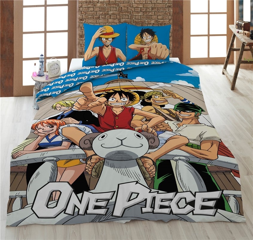 One Piece Duvet cover Thousand Sunny - 140 x 200 + 65 x 65 cm - Polycotton