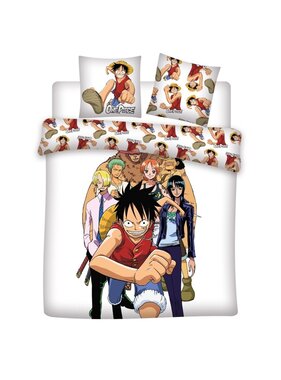 One Piece Dekbedovertrek Pirate Crew 240 x 220 + 65 x 65 cm Polykatoen