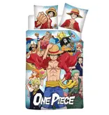 One Piece Duvet cover Straw Hat Crew - 140 x 200 + 65 x 65 cm - Cotton
