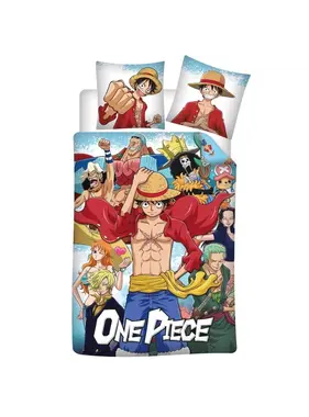 One Piece Duvet cover Straw Hat Crew - 140 x 200 + 65 x 65 cm - Cotton