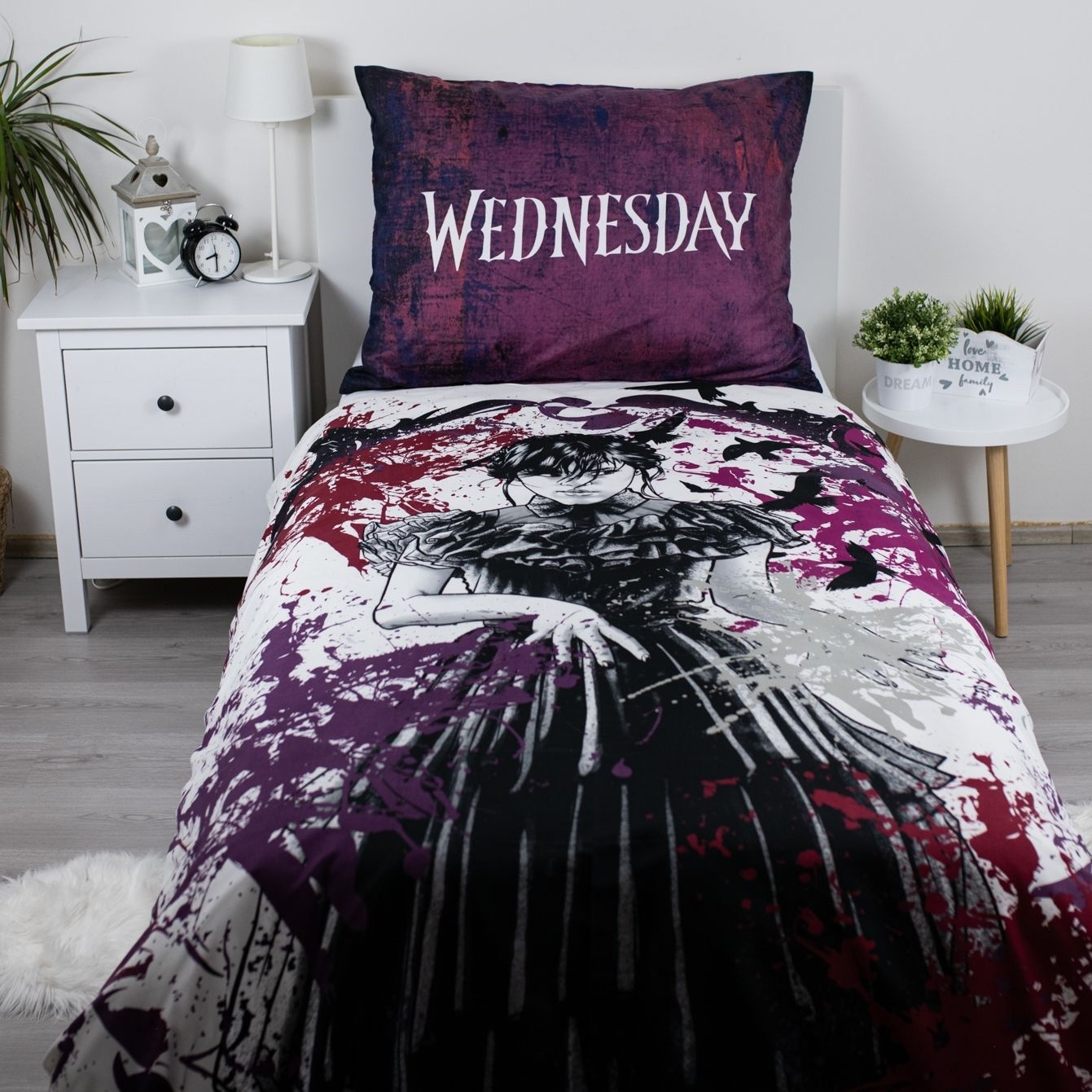 Wednesday Duvet cover Raven -140 x 200 cm / 70 x90 cm - Polyester