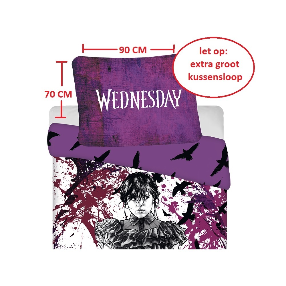 Wednesday Duvet cover Raven -140 x 200 cm / 70 x90 cm - Polyester