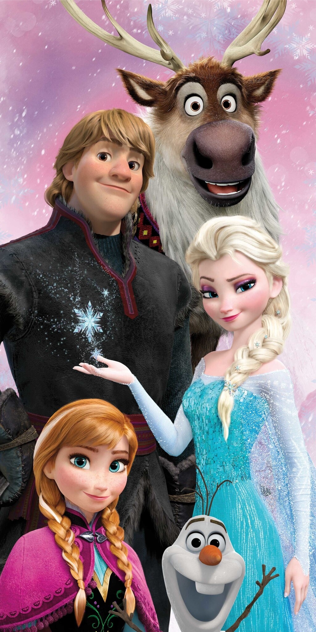 Disney Frozen Beach towel Snowflake - 70 x 140 cm - Cotton