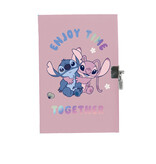 Disney Lilo & Stitch Dagboekje B6 Enjoy Time - gelinieerd - met slot - 12 x 17 x 1 cm