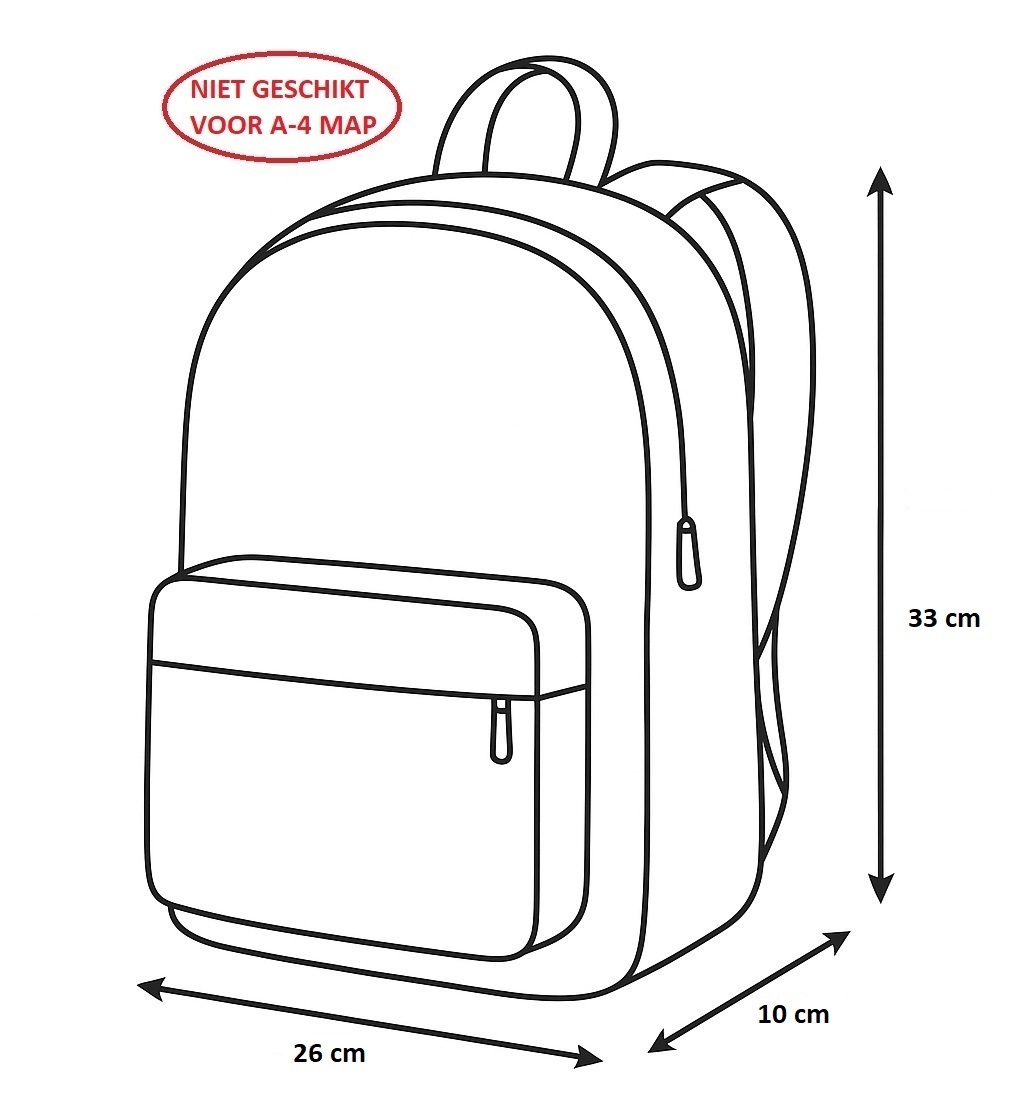 PASO Toddler backpack Horse - 33 x 26 x 10 cm - Polyester