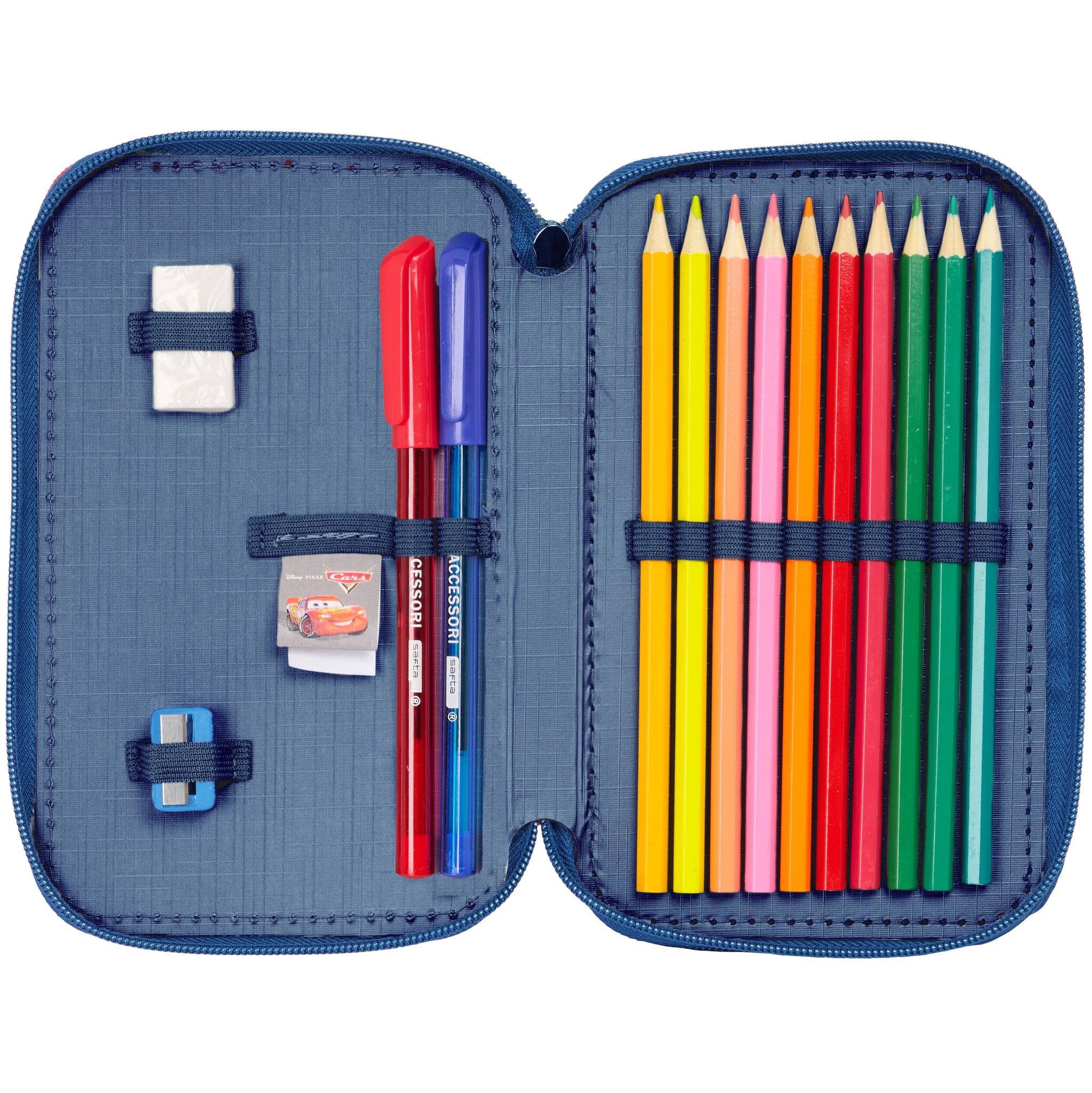 Disney Cars Filled Pencil Case Winner - 29 pieces - 19.5 x 12.5 x 4 cm - Polyester
