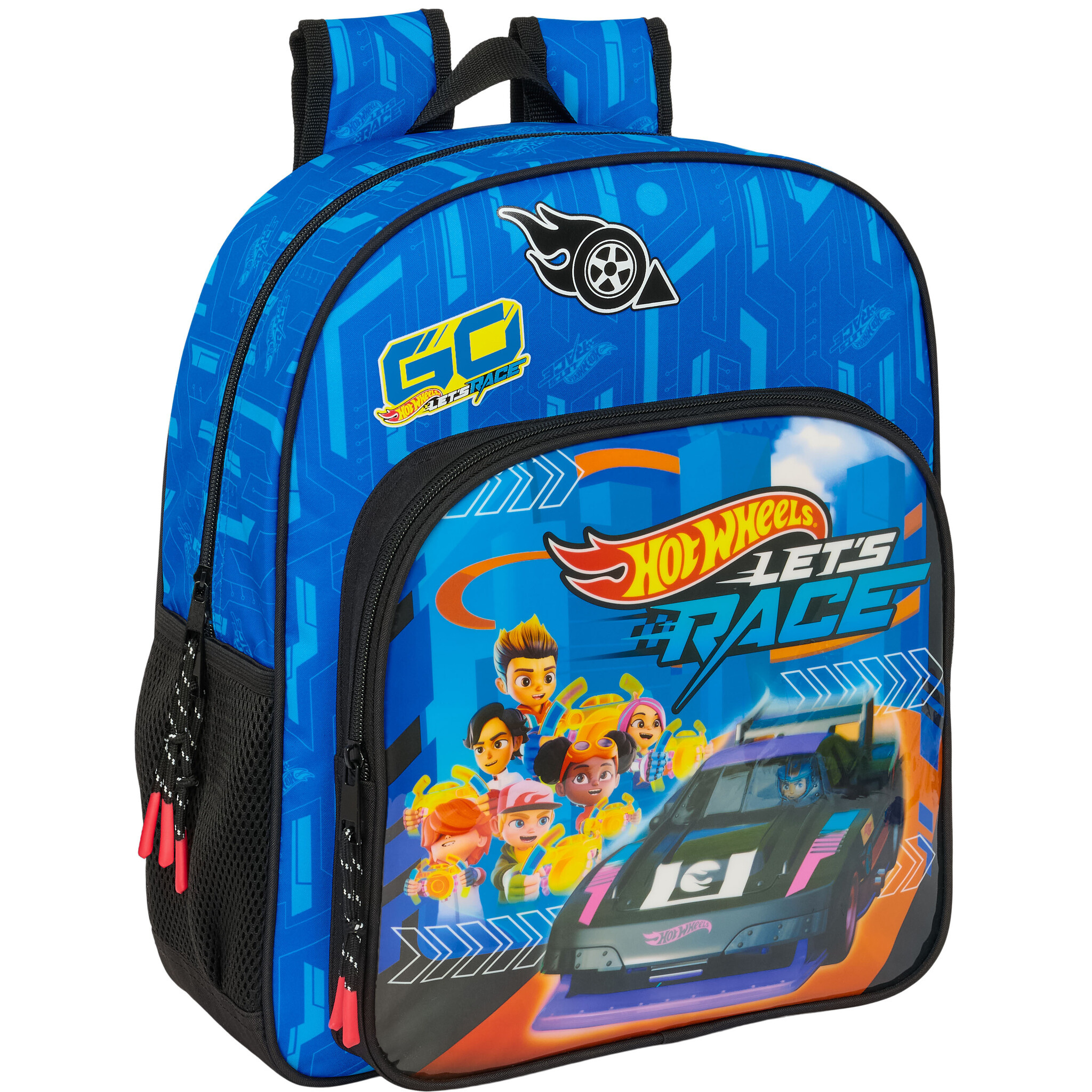 Hot Wheels Backpack Let's Race - 38 x 32 x 12 cm - Polyester
