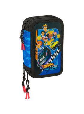 Hot Wheels Filled Pencil Case Let's Race (37 pieces) 19.5 x 12.5 cm Polyester