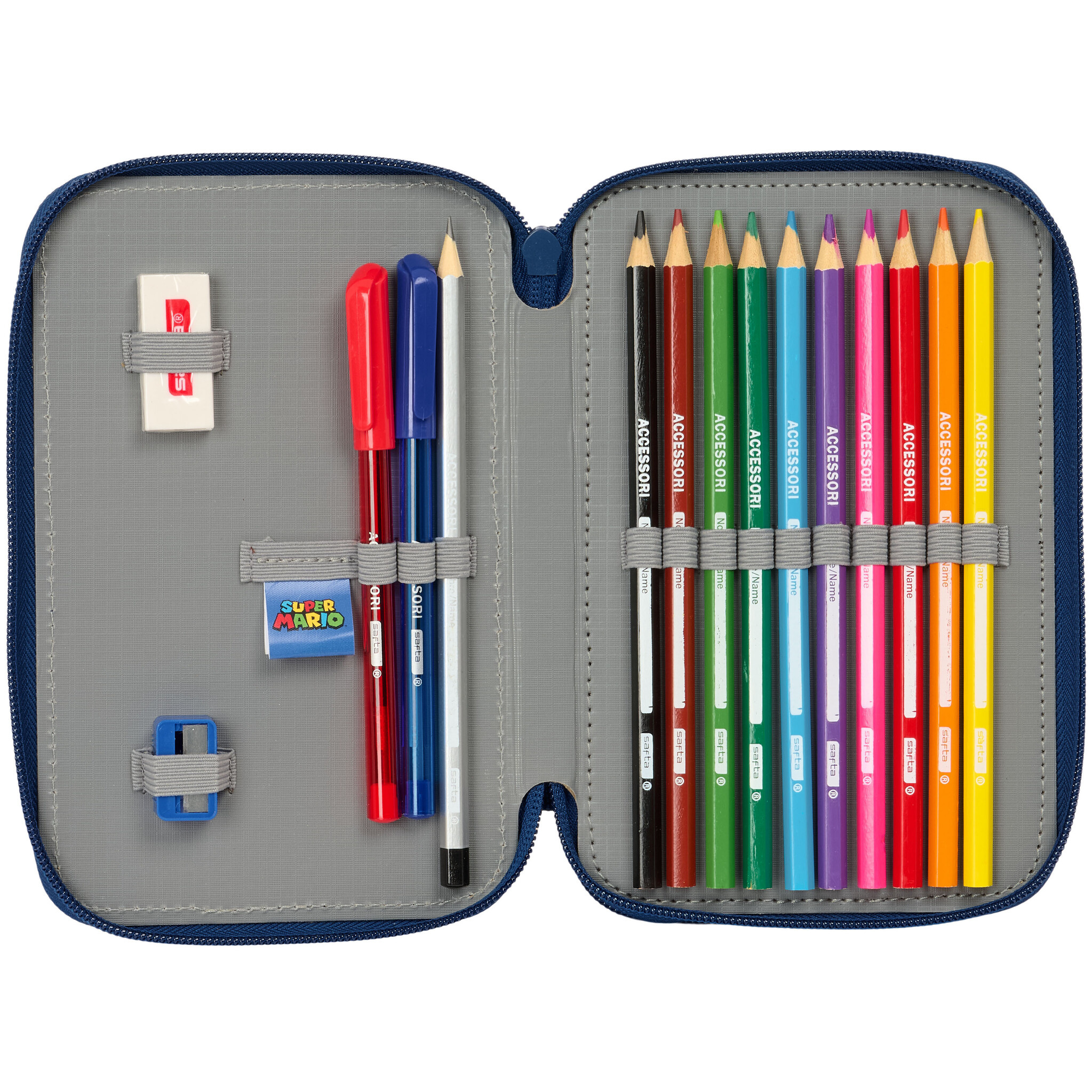 Super Mario Filled Case Trick - 29 pieces - 19.5 x 12.5 x 4 cm - Polyester