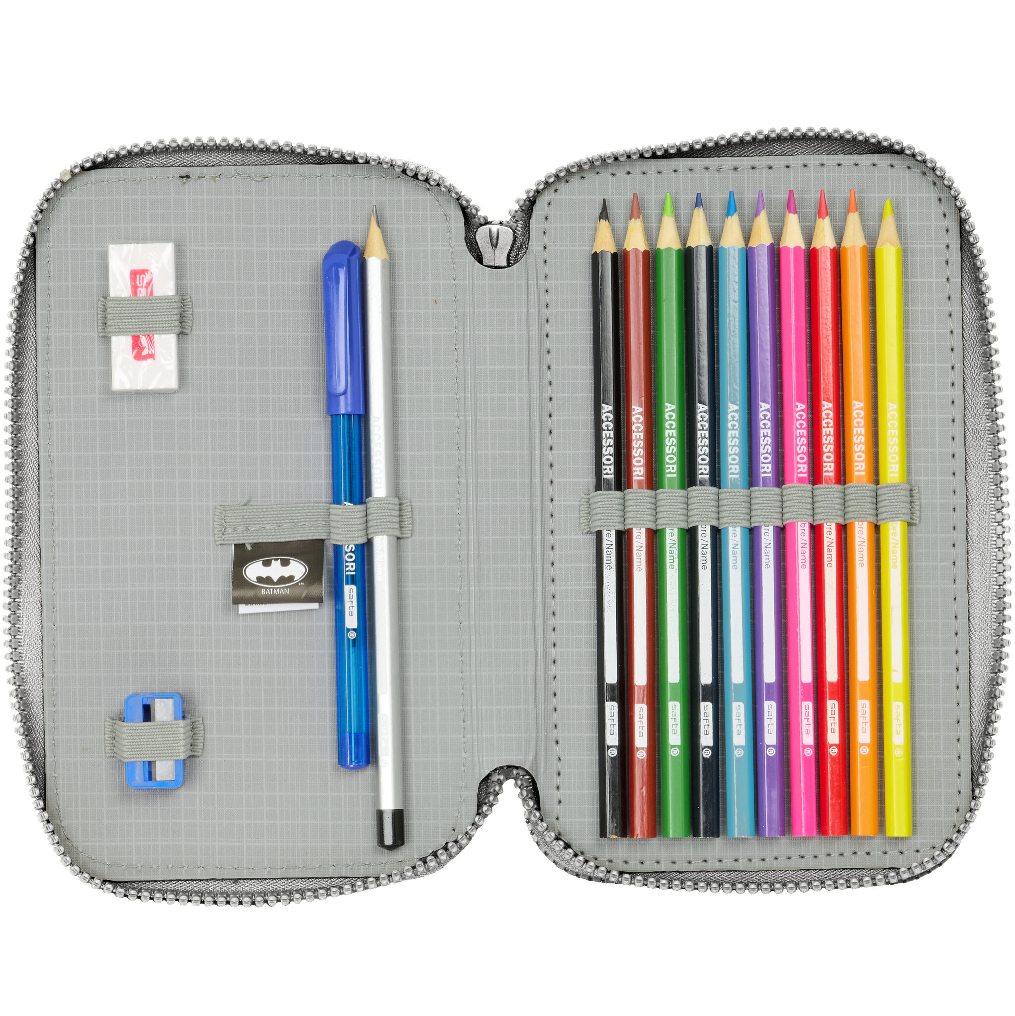 Batman Filled Pencil Case Game Over - 29 pieces - 19.5 x 12.5 x 4 cm - Polyester