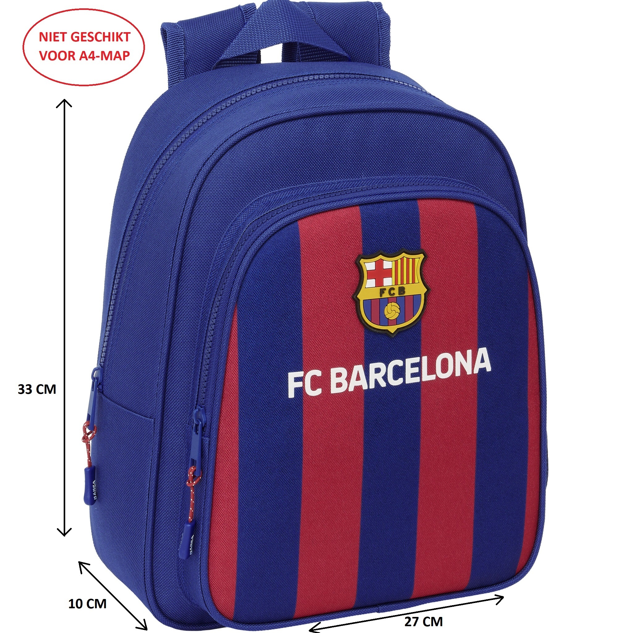 FC Barcelona Backpack Stripes - 33 x 27 x 10 cm - 9 L - Polyester
