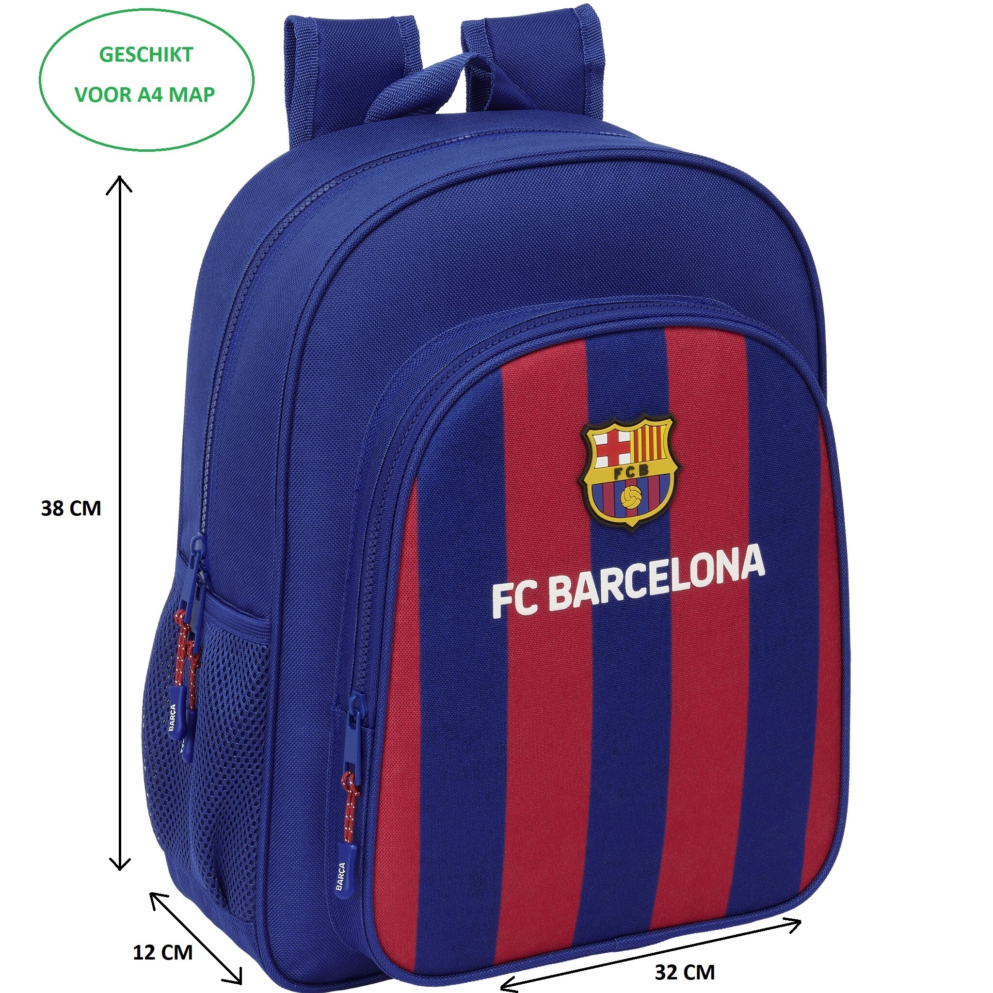 FC Barcelona Backpack Stripes - 38 x 32 x 12 cm - Polyester