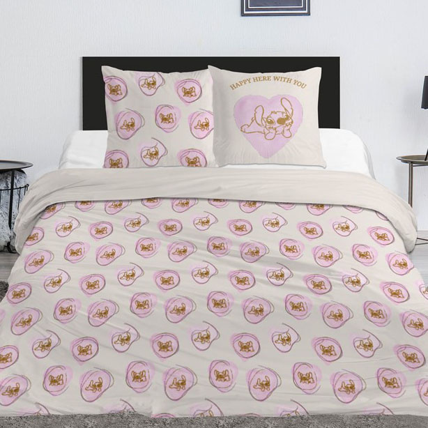 Disney Lilo & Stitch Duvet cover Happy - 240 x 220 cm + (2x) 65 x 63 cm - Polycotton
