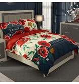 Frida Kahlo Duvet cover Poppy - 140 x 200 cm + 70 x 90 cm - Cotton
