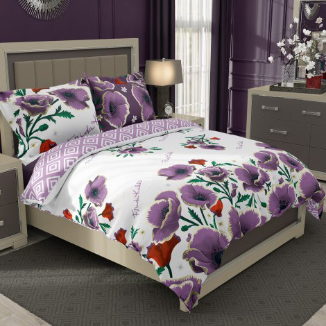 Frida Kahlo Duvet cover Flowers - 140 x 200 cm + 70 x 90 cm - Cotton