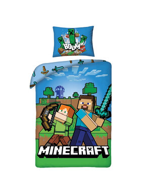 Minecraft Duvet cover Pixel 140 x 200 cm + 50 x 70 cm Cotton