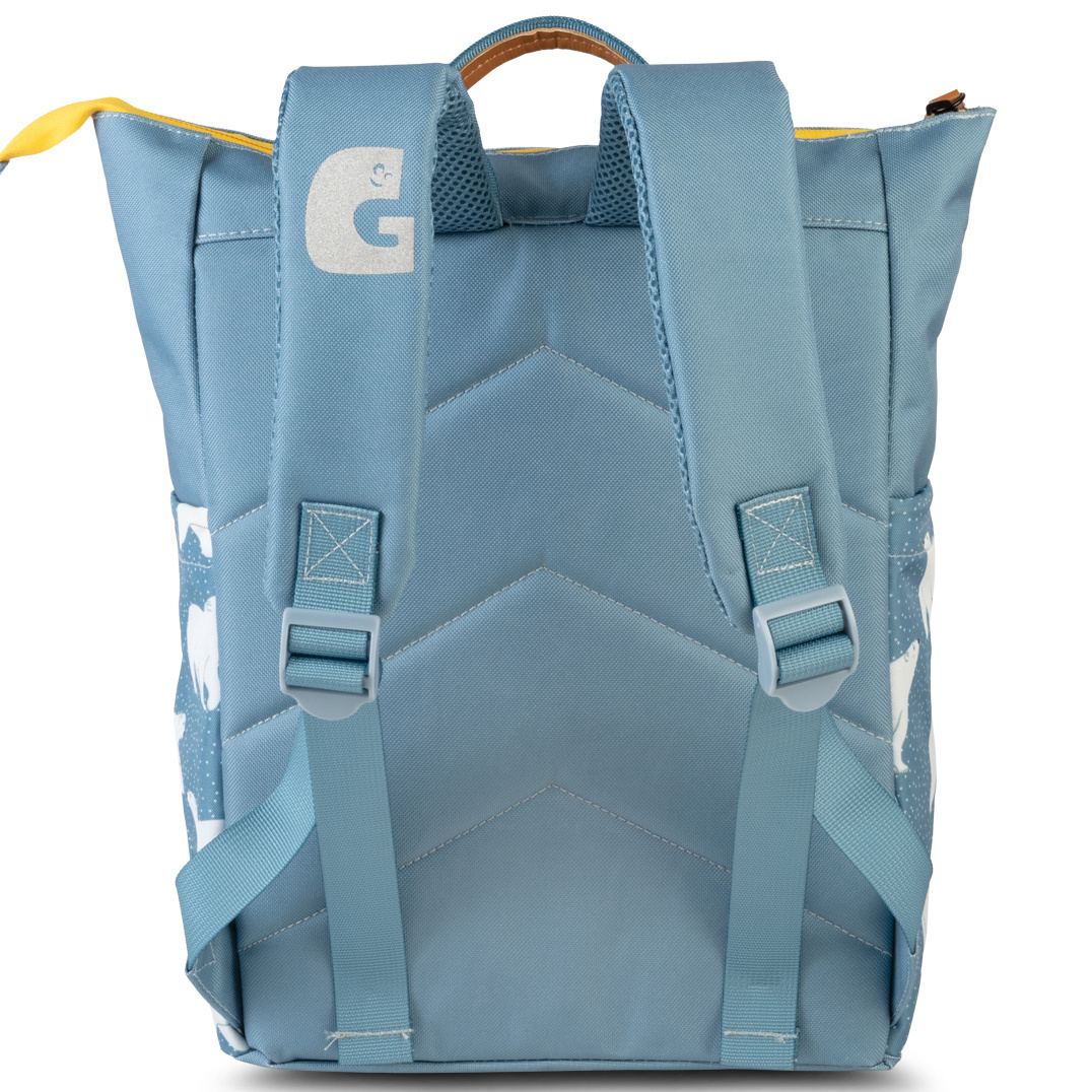 Glühwürmchen Rugzak Polar Bear - 33 x 32 x 11 cm - Grijsblauw - Polyester