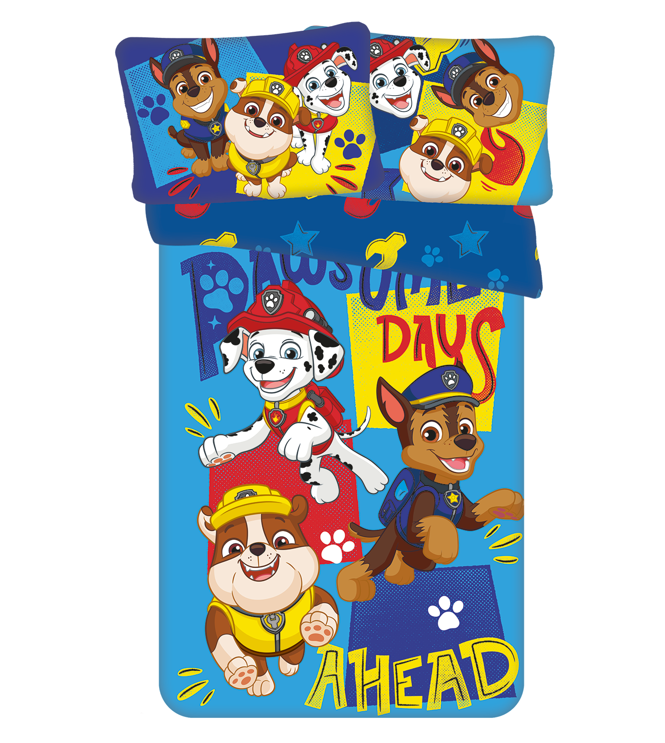 Paw Patrol BABY / Peuter dekbedovertrek Pawsome - 135 x 100 + 40 x 60 cm - Katoen