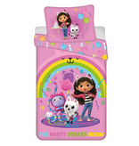 Gabby's poppenhuis Dekbedovertrek Rainbow Party - 140 x 200 cm / 70 x 90 cm - Polyester
