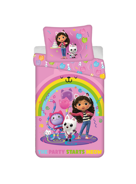 Gabby's poppenhuis Duvet cover Rainbow Party 140 x 200 cm / 70 x 90 cm Polyester