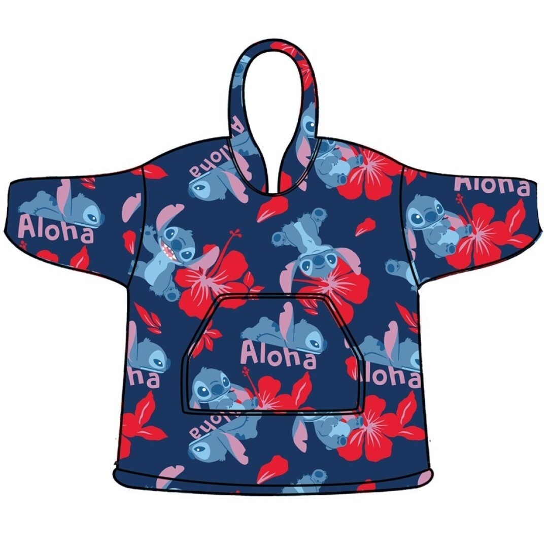 Disney Lilo & Stitch Hoodie Fleece Deken Aloha - Volwassen - One Size - Polyester