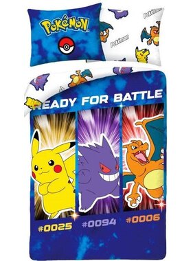 Pokemon Dekbedovertrek Ready for Battle 140 x 200 cm + 70 x 90 cm Katoen