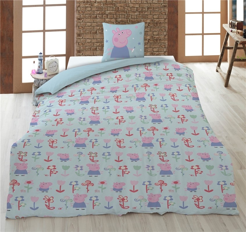 Peppa Pig Duvet cover Best Day - 140 x 200 + 63 x 63 cm - Polyester