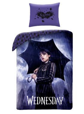 Wednesday Duvet cover Nevermore 140 x 200 + 70 x 90 cm Polyester