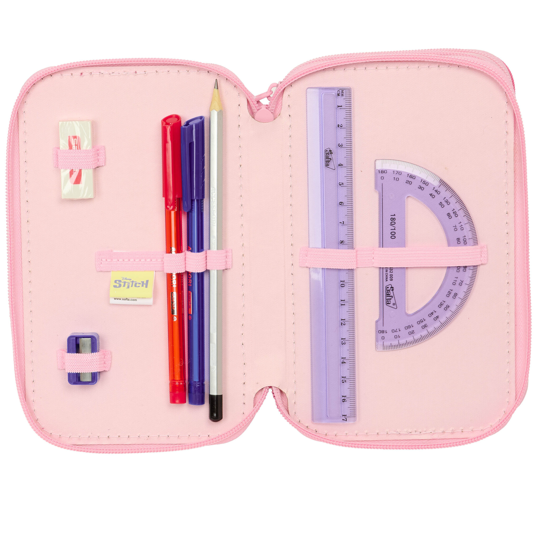 Disney Lilo & Stitch Gevuld Etui Ice - 37 stuks - 19,5 x 12,5 x 5,5 cm - Polyester