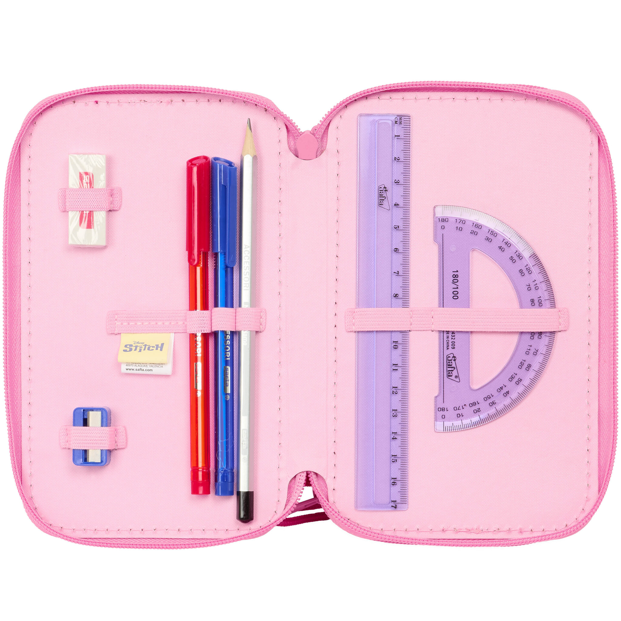 Disney Lilo & Stitch Gevuld Etui Chill - 37 stuks - 19,5 x 12,5 x 5,5 cm - Polyester