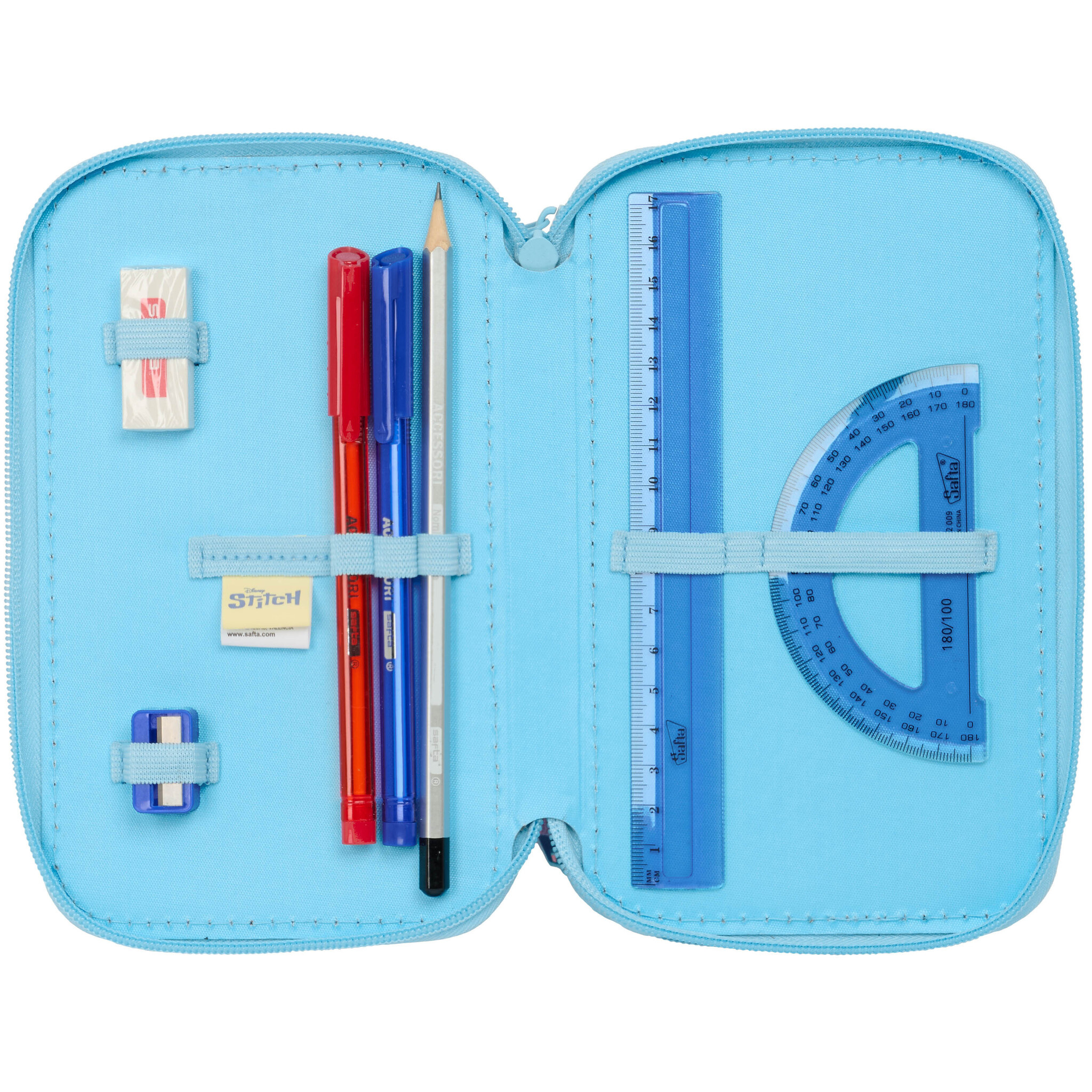 Disney Lilo & Stitch Filled Case Happy - 37 pieces - 19.5 x 12.5 x 5.5 cm - Polyester