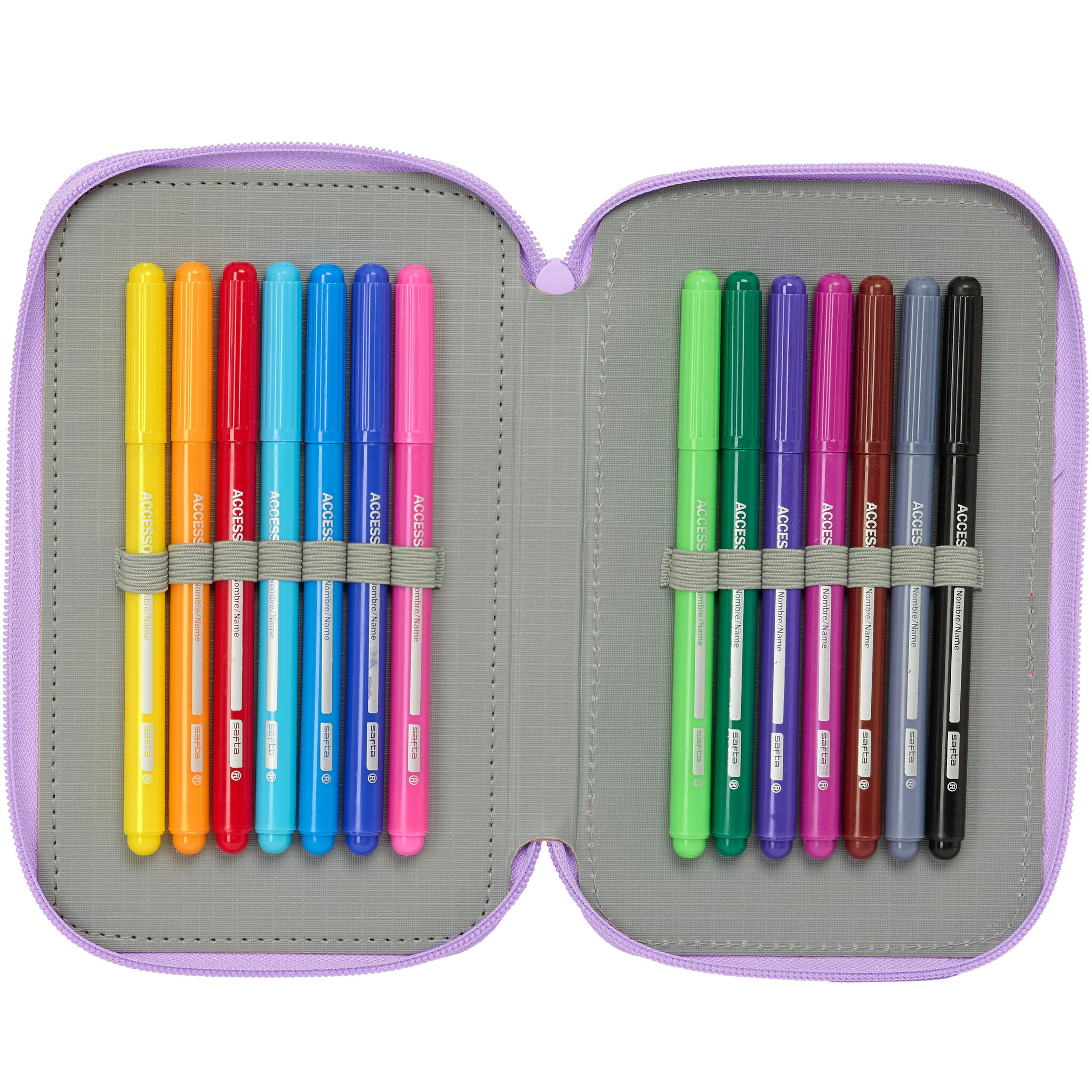 Unicorn Academy Filled Pencil Case Rainbow - 37 pieces - 19.5 x 12.5 x 5.5 cm - Polyester