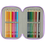 Unicorn Academy Filled Pencil Case Rainbow - 37 pieces - 19.5 x 12.5 x 5.5 cm - Polyester