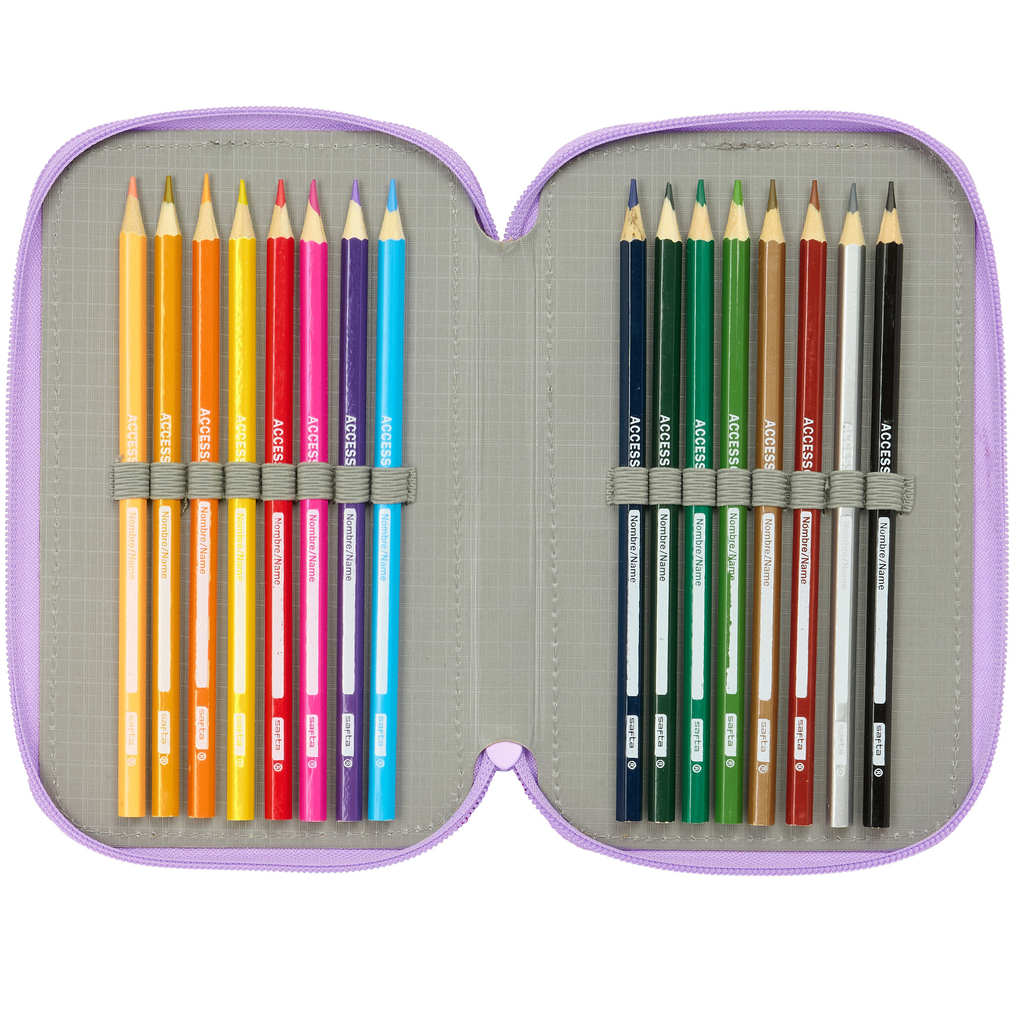Unicorn Academy Filled Pencil Case Rainbow - 37 pieces - 19.5 x 12.5 x 5.5 cm - Polyester