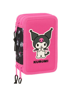 Hello Kitty Filled Kuromi Pencil Case (37 pieces) 19.5 x 12.5 x 5.5 cm Polyester