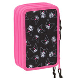 Hello Kitty Kuromi Filled Pencil Case - 37 Pieces - 19.5 x 12.5 x 5.5 cm - Polyester