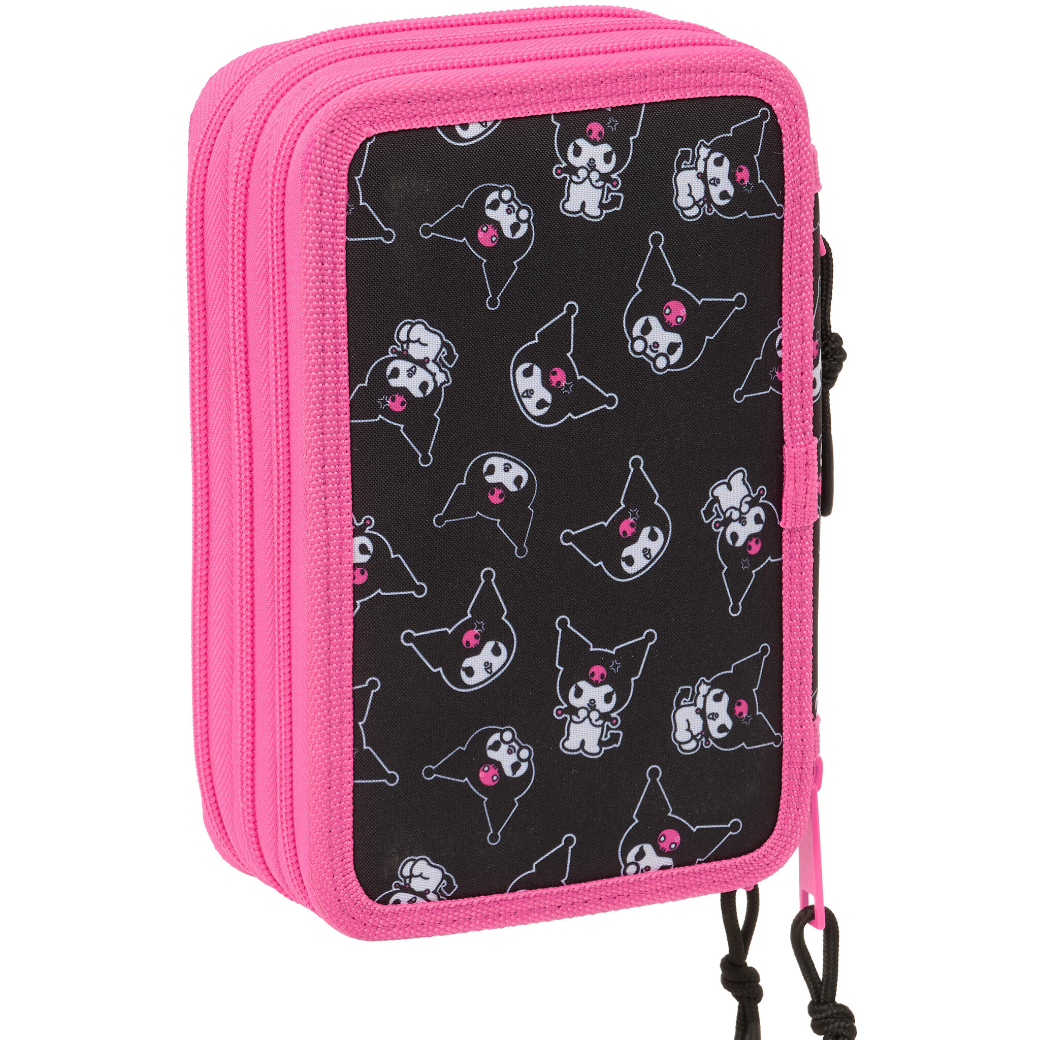 Hello Kitty Kuromi Filled Pencil Case - 37 Pieces - 19.5 x 12.5 x 5.5 cm - Polyester