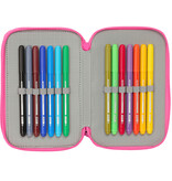 Hello Kitty Kuromi Filled Pencil Case - 37 Pieces - 19.5 x 12.5 x 5.5 cm - Polyester