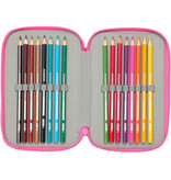 Hello Kitty Kuromi Filled Pencil Case - 37 Pieces - 19.5 x 12.5 x 5.5 cm - Polyester