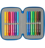 Superman Superhero Filled Pencil Case - 37 Pieces - 19.5 x 12.5 x 5.5 cm - Polyester