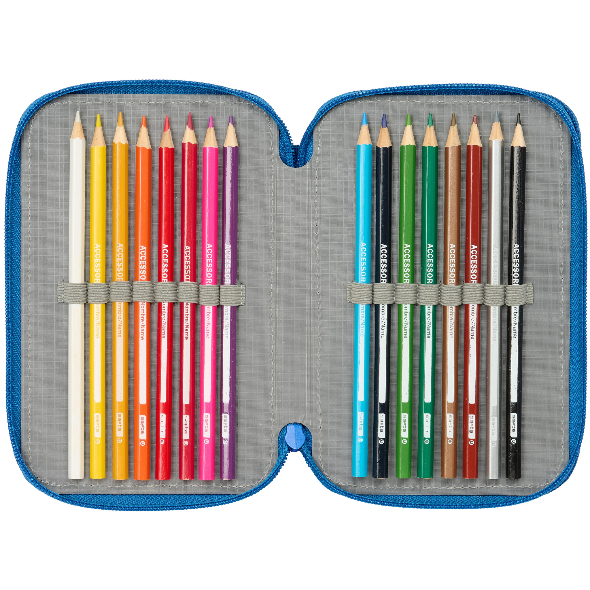 Superman Superhero Filled Pencil Case - 37 Pieces - 19.5 x 12.5 x 5.5 cm - Polyester
